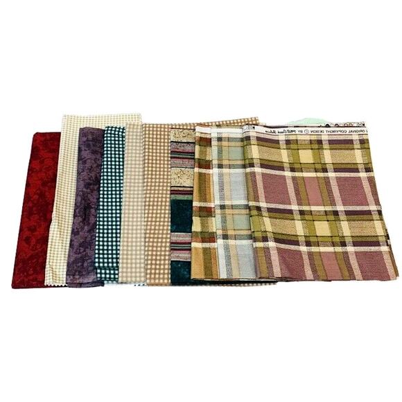 Mill Creek Fabrics Multi Color Fabric Lot Green Brown Purple Red Beige Blue - Picture 12 of 12